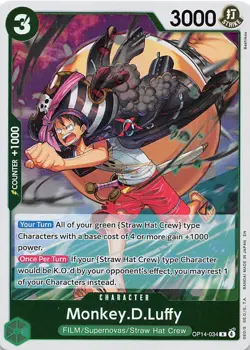 Monkey.D.LuffyOP14-34 Foil OP14-034 The Azure Sea's Seven One Piece - Image 1