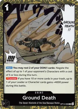 Ground Death Foil OP14-096 The Azure Sea's Seven One Piece - Image 1