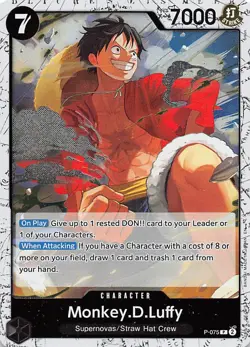 Monkey.D.Luffy Pirate Foil P-075 PRB-02 The Best One Piece - Image 1