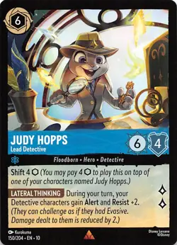 Judy Hopps Lead Detective 150/204 Whispers in the Well Disney Lorcana - Image 1