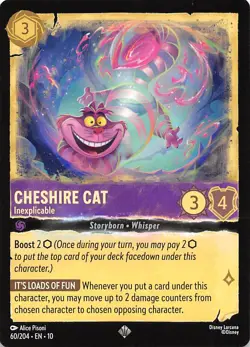 Cheshire Cat Inexplicable 60/204 Whispers in the Well Disney Lorcana - Image 1