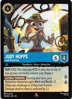 Judy Hopps Lead Detective 150/204 Whispers in the Well Disney Lorcana - Image 1