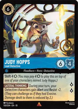 Judy Hopps Lead Detective 150/204 Whispers in the Well Disney Lorcana - Image 1