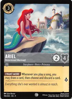 Ariel Determined Mermaid 196/204 Fabled Disney Lorcana - Image 1