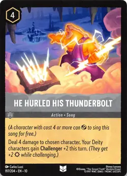 He Hurled His Thunderbolt 197/204 Whispers in the Well Disney Lorcana - Image 1