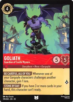 Goliath Guardian of Castle Wyvern 119/204 Whispers in the Well Disney Lorcana - Image 1