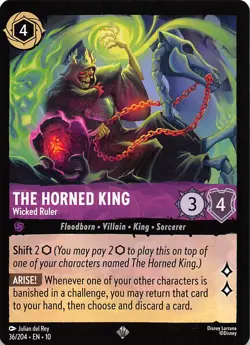 The Horned King Wicked Ruler 36/204 Whispers in the Well Disney Lorcana - Image 1