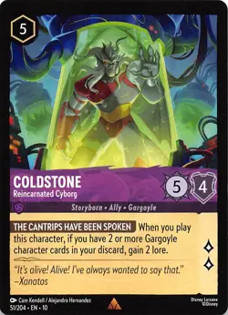 Coldstone Reincarnated Cyborg 51/204 Whispers in the Well Disney Lorcana - Image 1