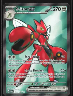 Scizor ex 195/162 SV05: Temporal Forces Ultra Rare Pokemon Card - Image 1