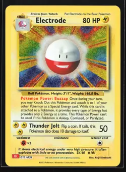 Pokemon Electrode 011/034 CLC Trading Card Game Classic Charizard Deck Holo NM - Image 1