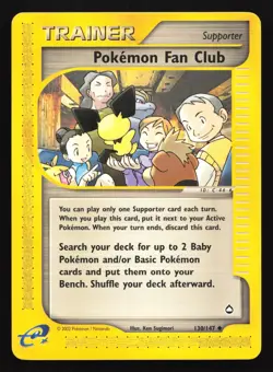 Pokemon Fan Club 130/147 Aquapolis Uncommon Pokemon Card - Image 1