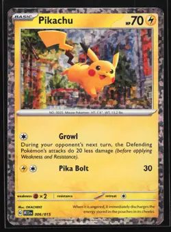 Pikachu 006/015 McDonald's Promos 2023 Holo Pokemon Card - Image 1