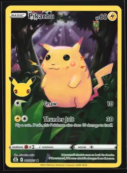 Pikachu 005/025 Celebrations Holo Rare Pokemon Card - Image 1