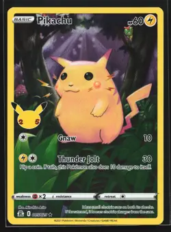 Pikachu 005/025 Celebrations Holo Rare Pokemon Card - Image 1