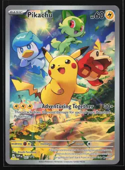 Pikachu 027 SV: Scarlet & Violet Black Star Promo Pokemon Card - Image 1