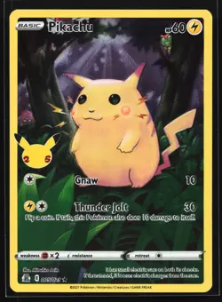 Pikachu 005/025 Celebrations Holo Rare Pokemon Card - Image 1