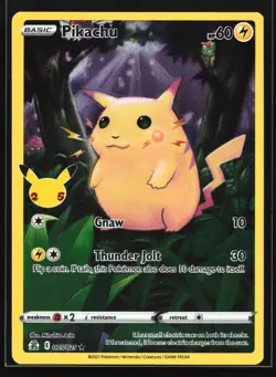 Pikachu 005/025 Celebrations Holo Rare Pokemon Card - Image 1