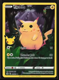 Pikachu 005/025 Celebrations Holo Rare Pokemon Card - Image 1