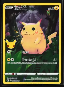 Pikachu 005/025 Celebrations Holo Rare Pokemon Card - Image 1