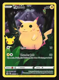 Pikachu 005/025 Celebrations Holo Rare Pokemon Card - Image 1