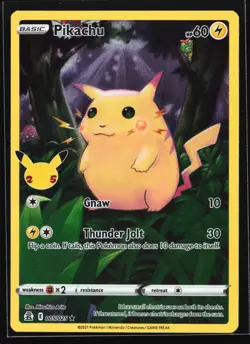 Pikachu 005/025 Celebrations Holo Rare Pokemon Card - Image 1