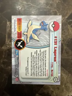 Pokemon Topps Lapras #131 Non-Holo Vintage 1999 TV Animation Card - Image 2