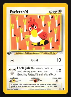 Farfetch'd 43/64 Neo Revelation 1st Edition Common Pokemon Card - Image 1
