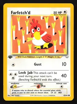 Farfetch'd 43/64 Neo Revelation 1st Edition Common Pokemon Card - Image 1