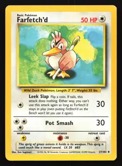 Farfetch'd 27/102 Base Set Uncommon Pokemon Card - Image 1