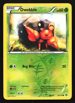 Dwebble 13/113 Legendary Treasures Reverse Holo Pokemon Card - Image 1