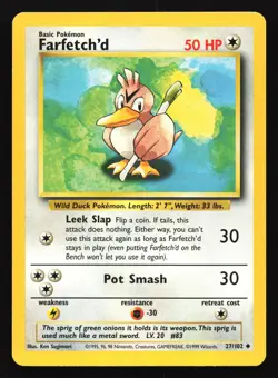 Farfetch'd 27/102 Base Set Uncommon Pokemon Card - Image 1