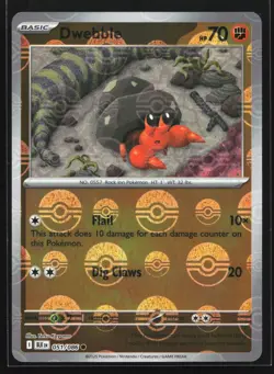 Dwebble (Poke Ball Pattern) 051/086 SV: Black Bolt Reverse Holo Pokemon Card - Image 1