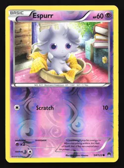 Espurr 58/122 XY - BREAKpoint Reverse Holo Pokemon Card - Image 1