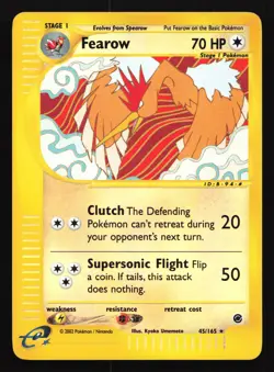 Fearow 45/165 Expedition Reverse Holo Rare Pokemon Card - Image 1