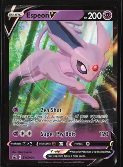 Espeon V SWSH201 Sword & Shield Black Star Promo Pokemon Card - Image 1