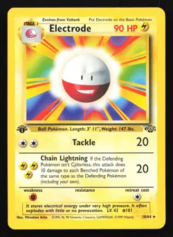 ERROR MISPRINT Electrode 18/64 Jungle 1st Edition Rare Pokemon Card - Image 1