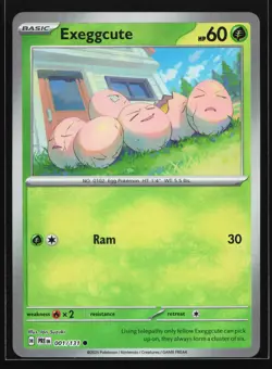 Exeggcute (Master Ball) 001/131 Prismatic Evolutions Reverse Holo Pokemon Card - Image 1