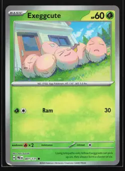 Exeggcute (Master Ball) 001/131 Prismatic Evolutions Reverse Holo Pokemon Card - Image 1