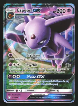 Espeon GX 61/149 Sun & Moon Ultra Rare Pokemon Card - Image 1