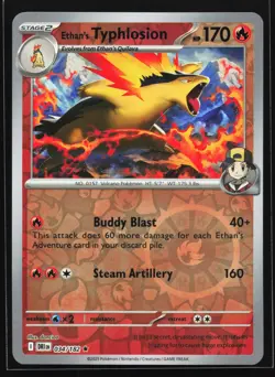 Ethan's Typhlosion 034/182 SV10: Destined Rivals Reverse Holo Rare Pokemon Card - Image 1