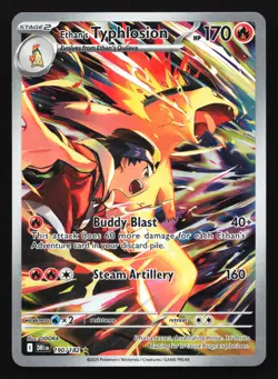 Ethan's Typhlosion 190/182 Destined Rivals Illustration Rare Pokemon Card (Dent) - Image 1