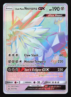 Dusk Mane Necrozma GX 163/156 SM - Ultra Prism Secret Rare Pokemon Card - Image 1