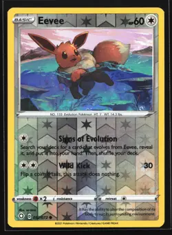 Eevee 052/072 Shining Fates Reverse Holo Pokemon Card - Image 1