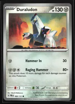 Duraludon (Master Ball) 069/131 SV: Prismatic Evolutions Holo Pokemon Card - Image 1