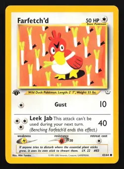Farfetch'd 43/64 Neo Revelation 1st Edition Common Pokemon Card - Image 1