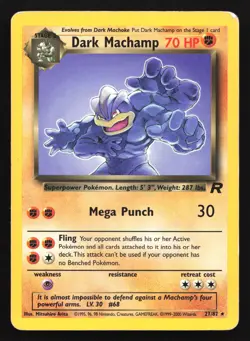 Dark Machamp 27/82 Team Rocket Rare Pokemon Card - Image 1
