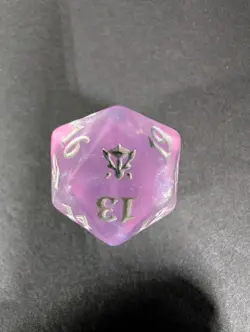 Magic The Gathering Dragons of Tarkir Spindown d20 sparkle Pink MTG - Image 1