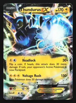 Thundurus EX 26/108 XY - Roaring Skies Ultra Rare Pokemon Card - Image 1