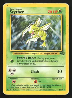 Scyther 26/64 Jungle Rare Pokemon Card - Image 1