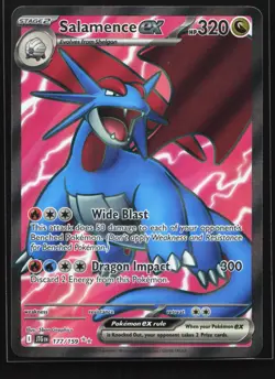 Pokemon Salamence ex 177/159 Journey Together Ultra Rare Full Art Holo NM - Image 1